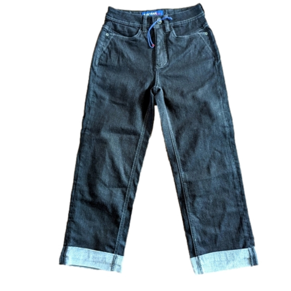SANTANA Cuffed charcoal Denim Jeans. Size 4 or 6